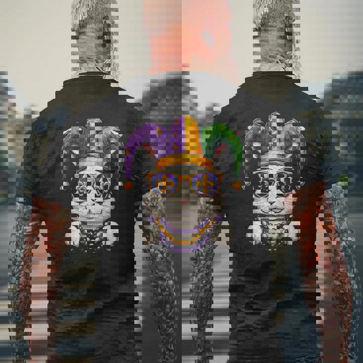 おもしろうさぎ マルディグラ フェスティバル カーニバル レディース メンズ キッズ メンズTシャツ バックプリント 高齢者への贈り物