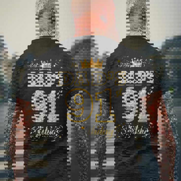 お父さんの91歳の誕生日 91歳 父の誕生日 メンズTシャツ バックプリント 高齢者への贈り物