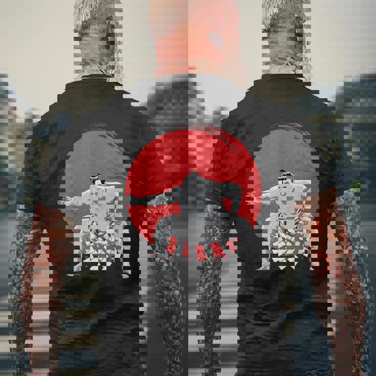 お相撲さん、力士 メンズTシャツ バックプリント 高齢者への贈り物