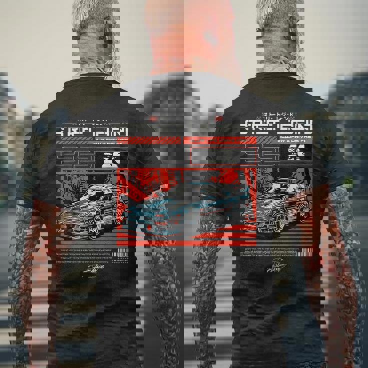 かっこいい レトロ ヴィンテージ ジャパニーズjdm 東京ジャパン ドリフト レースカー メンズTシャツ バックプリント 高齢者への贈り物