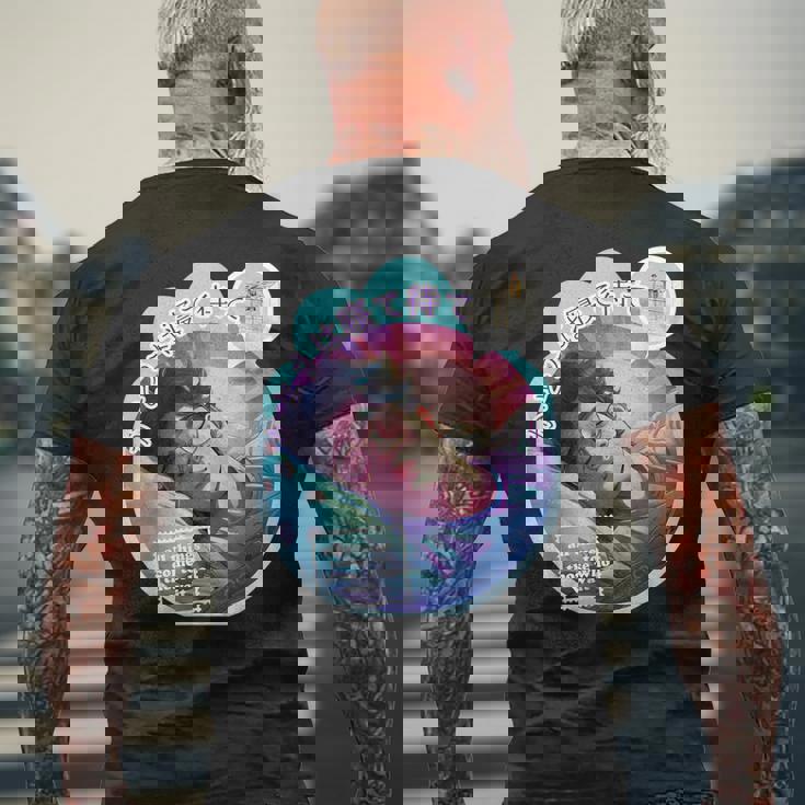 かとう寝て待て おもしろ ネタ ことわざのもじり ことわざ ギャグ ダジャレ 果報は寝て待て 笑える うけ狙い ユーモア メンズTシャツ バックプリント 高齢者への贈り物