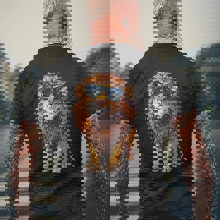 かわいい ライオン キッズ レディース メンズ メンズTシャツ バックプリント 高齢者への贈り物