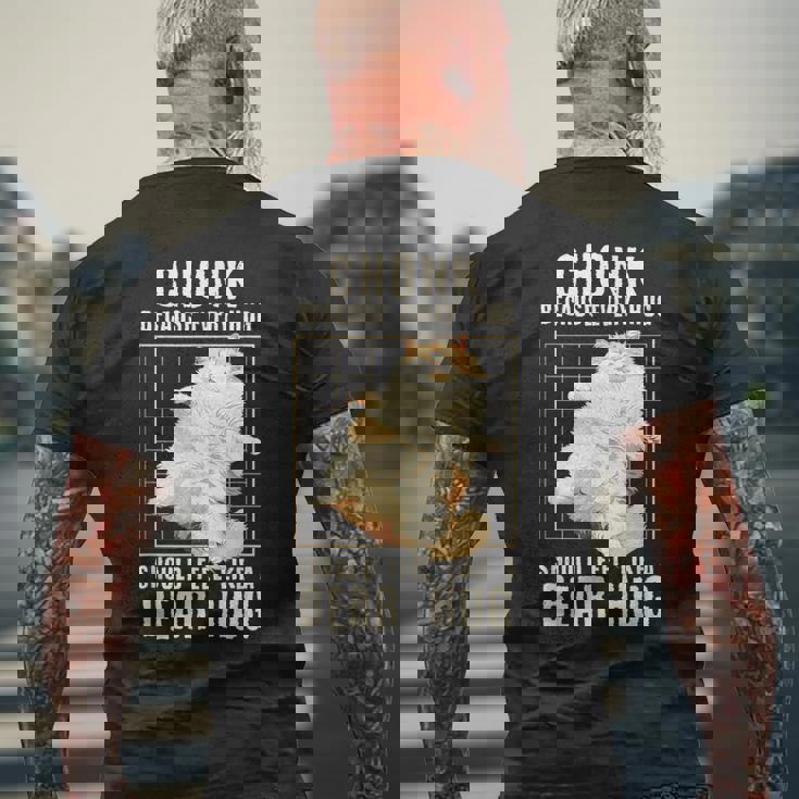 かわいい ラガマフィン 猫 面白い チョンク ぽっちゃり 猫 メンズTシャツ バックプリント 高齢者への贈り物