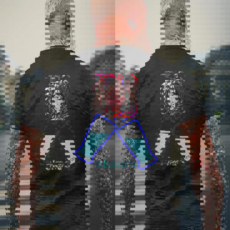 かわいい 可愛い 女の人 若い 美人 イラスト 日本 きれい メンズTシャツ バックプリント 高齢者への贈り物