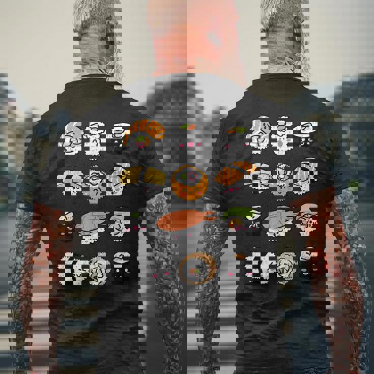 かわいいお寿司 メンズTシャツ バックプリント 高齢者への贈り物