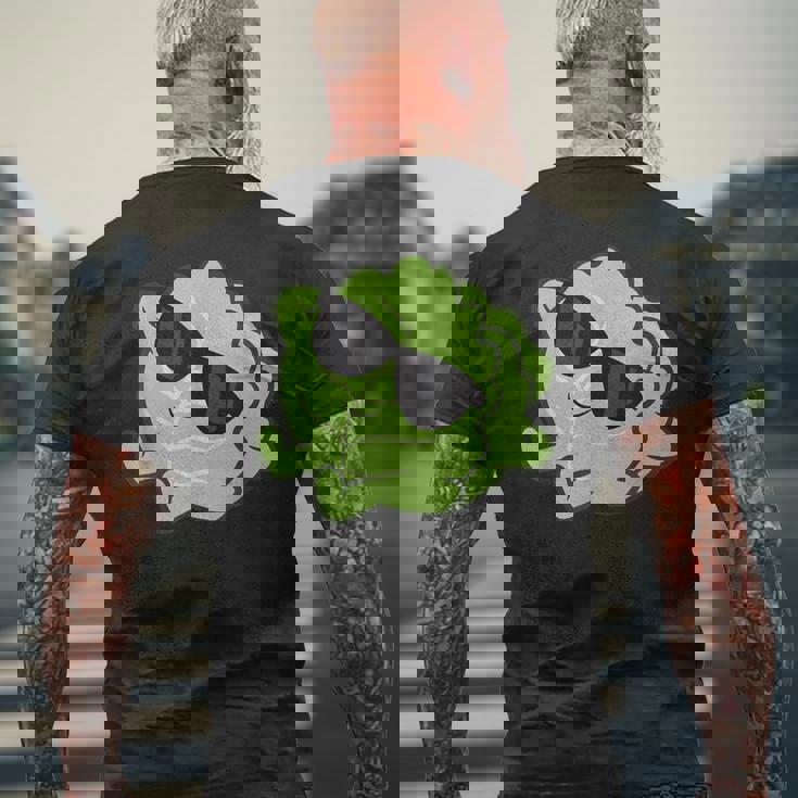 かわいいキャベツ 果実 リラックスできるレイジーキャベツ メンズTシャツ バックプリント 高齢者への贈り物