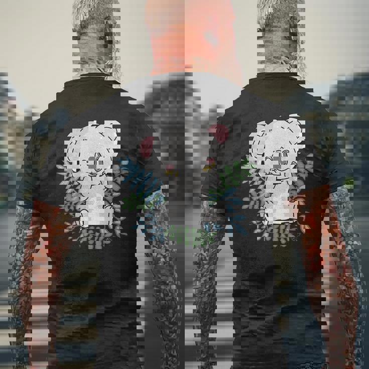 かわいいコアラの絵、オーストラリアのギフト メンズTシャツ バックプリント 高齢者への贈り物