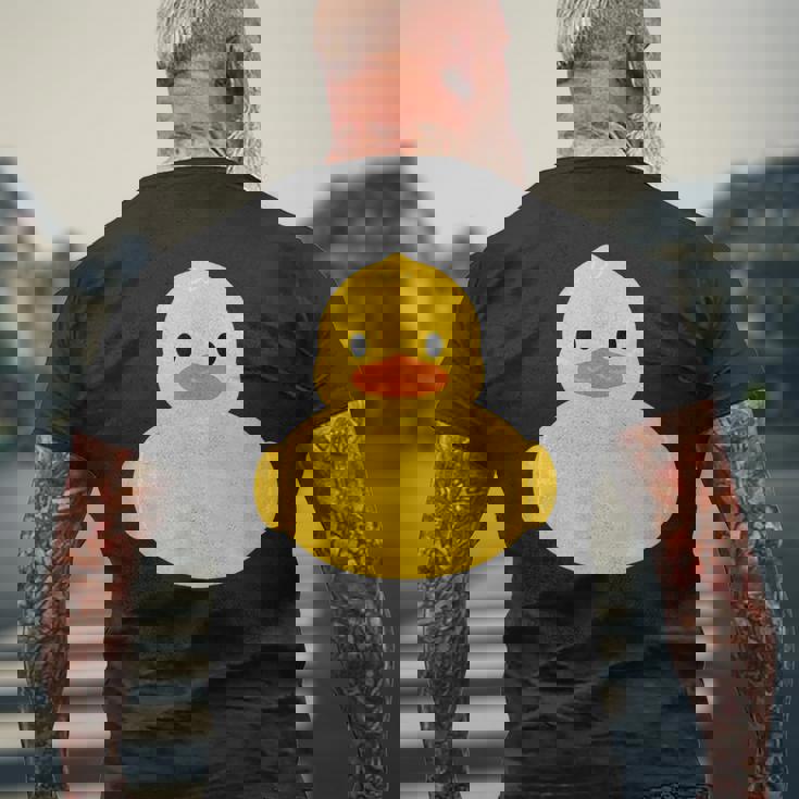 かわいいゴム製アヒルのアヒル メンズTシャツ バックプリント 高齢者への贈り物