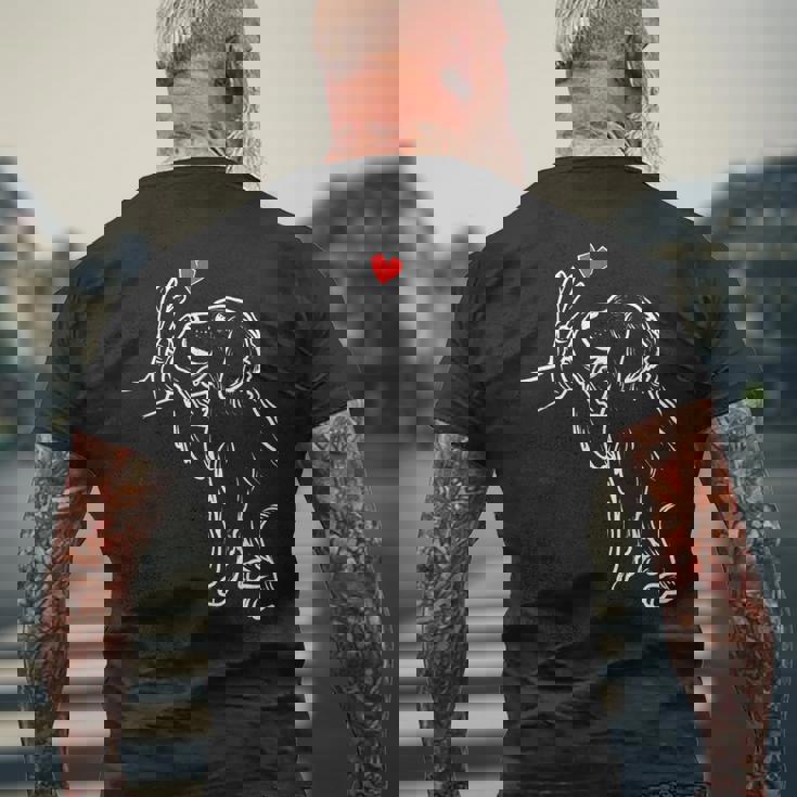 かわいいゴールデンレトリバー 愛のゴールデンレトリバー メンズTシャツ バックプリント 高齢者への贈り物