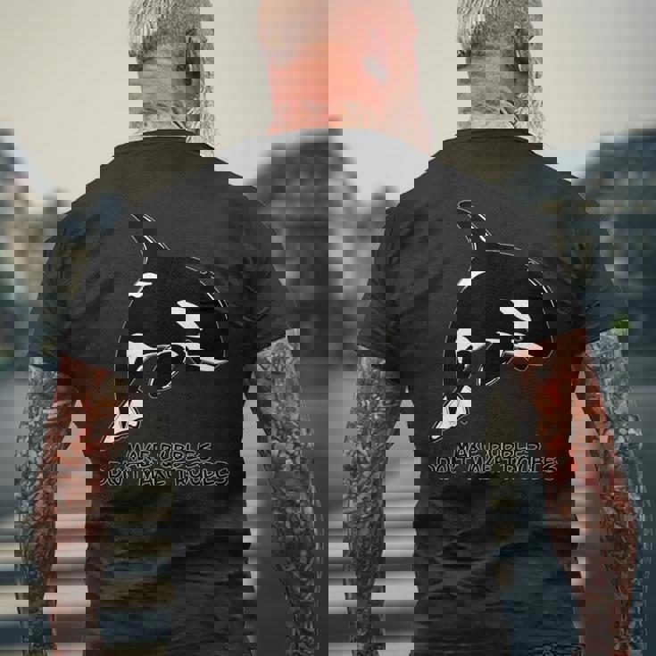 かわいいシャチ Orca メンズTシャツ バックプリント 高齢者への贈り物