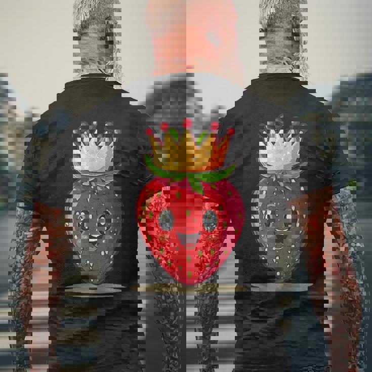 かわいいストロベリーロイヤルティで面白いタッチ。 メンズTシャツ バックプリント 高齢者への贈り物