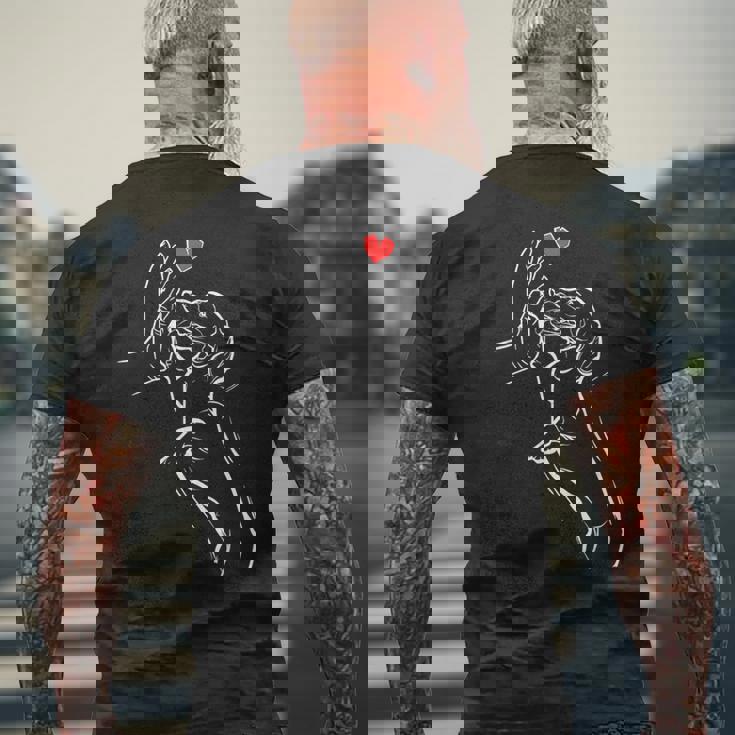 かわいいダックスフンド 犬のパパ＆犬のママ ダックスフンド Dachshund メンズTシャツ バックプリント 高齢者への贈り物