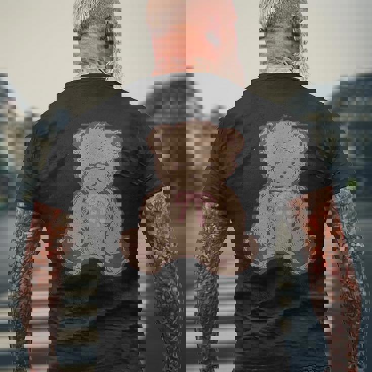 かわいいテディベア メンズTシャツ バックプリント 高齢者への贈り物