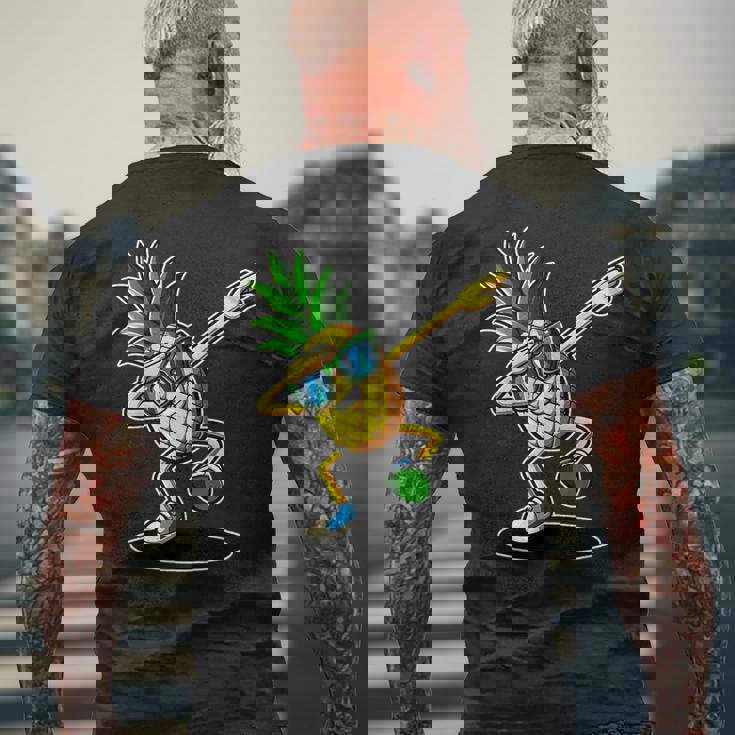 かわいいパイナップルダビングダンシングシャツ 面白いキッズプリント メンズTシャツ バックプリント 高齢者への贈り物