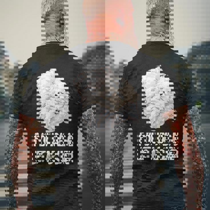 かわいいビションフリーゼ If You Love Me Let Meleep パジャマ メンズTシャツ バックプリント 高齢者への贈り物