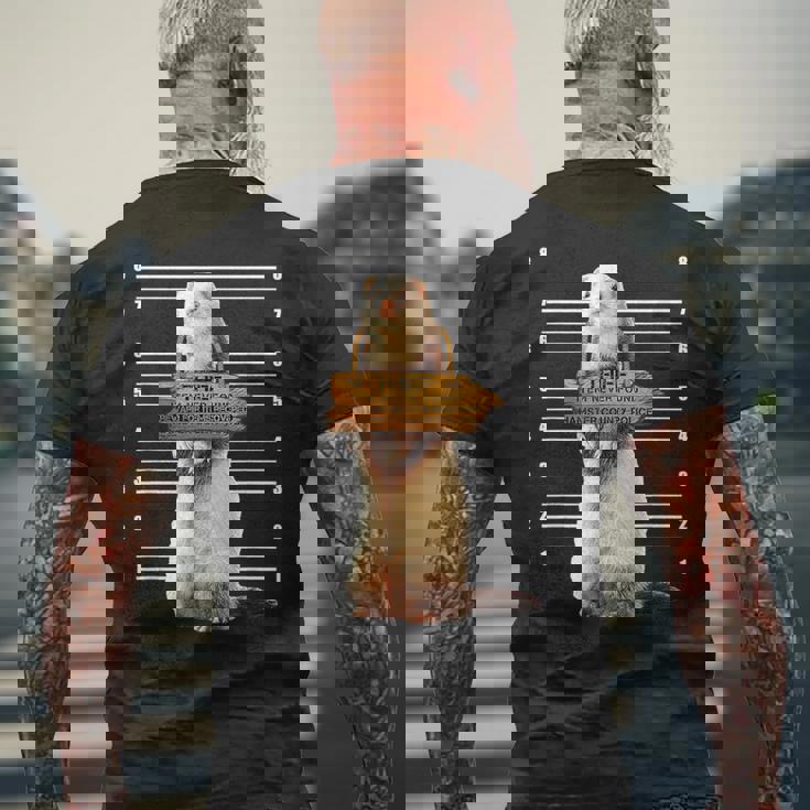 かわいいフェレット泥棒 面白い動物 メンズTシャツ バックプリント 高齢者への贈り物