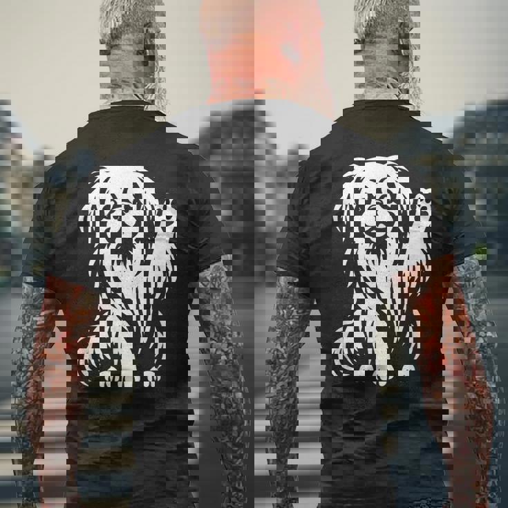 かわいいペキニーズ ハート足犬グラフィック デザイン メンズTシャツ バックプリント 高齢者への贈り物