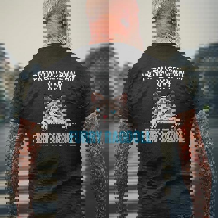 かわいいラグドール猫のデザイン-私のラグドールが大好き メンズTシャツ バックプリント 高齢者への贈り物