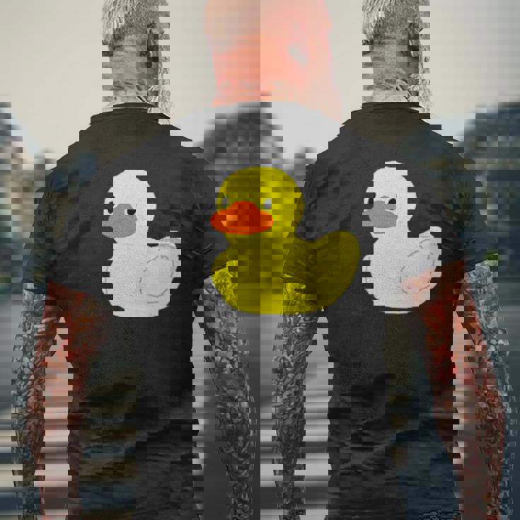 かわいいラバーダックイエローグラフィックかわいいラバーダック メンズTシャツ バックプリント 高齢者への贈り物