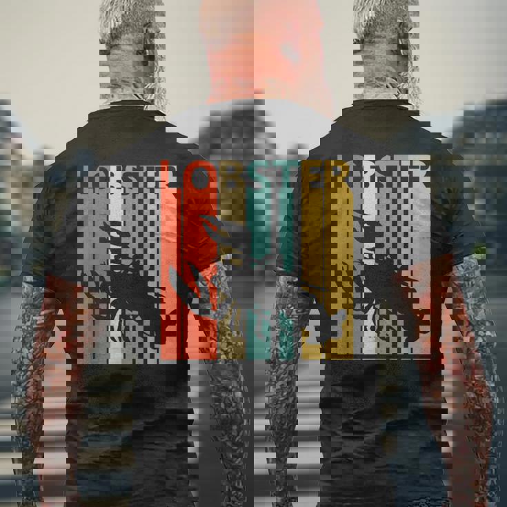 かわいいロブスターの動物 メンズTシャツ バックプリント 高齢者への贈り物