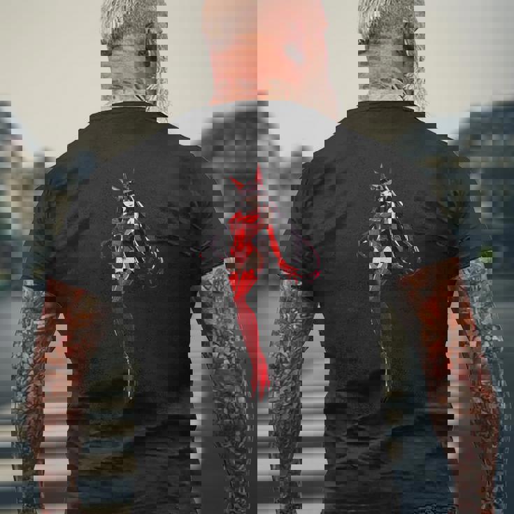 かわいい和風和風赤と黒 メンズTシャツ バックプリント 高齢者への贈り物