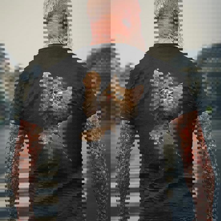 かわいい猫風 メンズTシャツ バックプリント 高齢者への贈り物