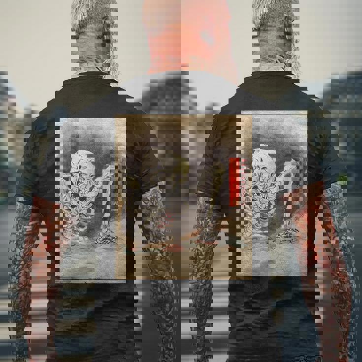 がしゃどくろ【日本の妖怪シリーズ】 メンズTシャツ バックプリント 高齢者への贈り物