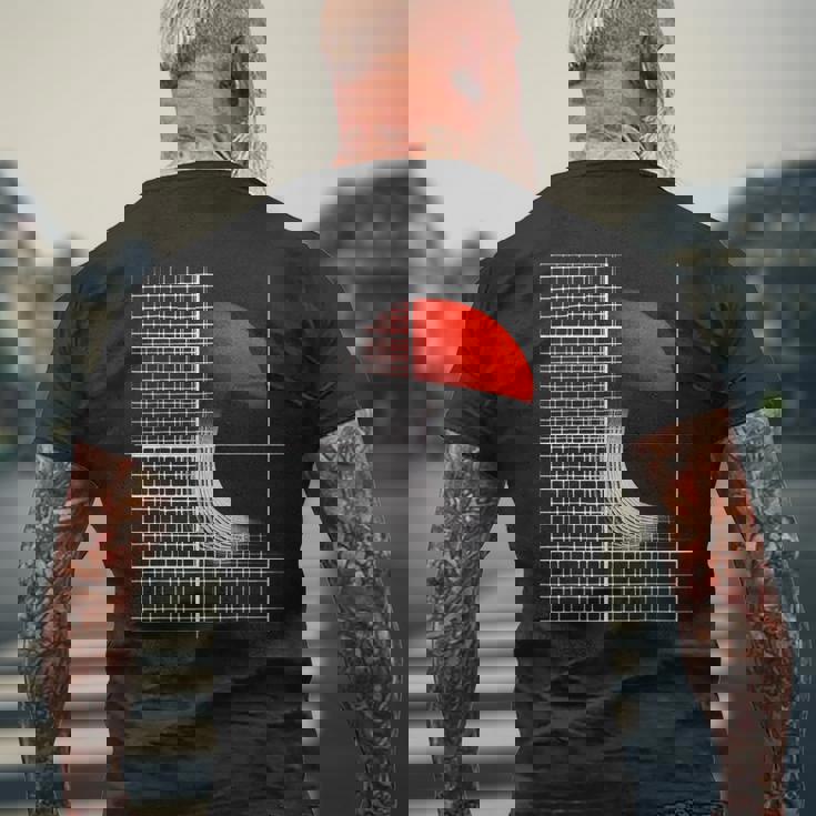 きのこ 建築 アート イラスト モチーフ きのこ メンズTシャツ バックプリント 高齢者への贈り物