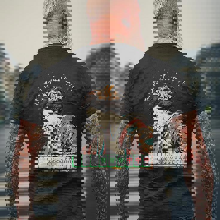 くしゃみの役満【Ukiyo-Eer2】 メンズTシャツ バックプリント 高齢者への贈り物