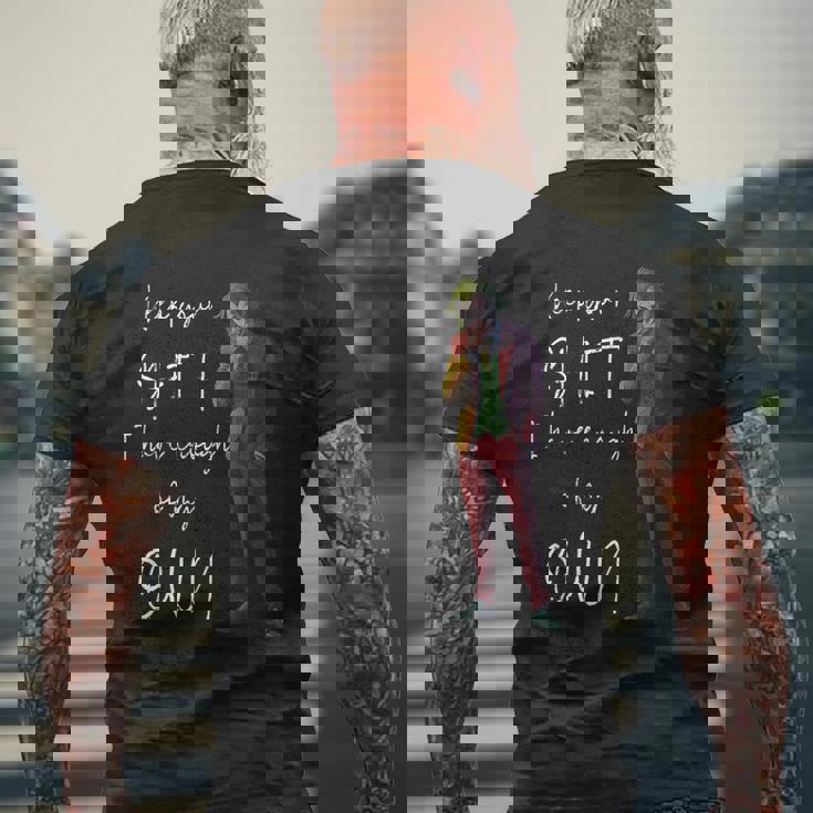 くそったれもう十分だよおもしろいジョーカー メンズTシャツ バックプリント 高齢者への贈り物