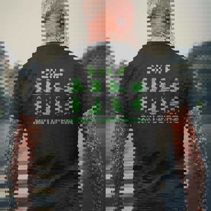 くそー私はカエルが大好きdILF メンズTシャツ バックプリント 高齢者への贈り物