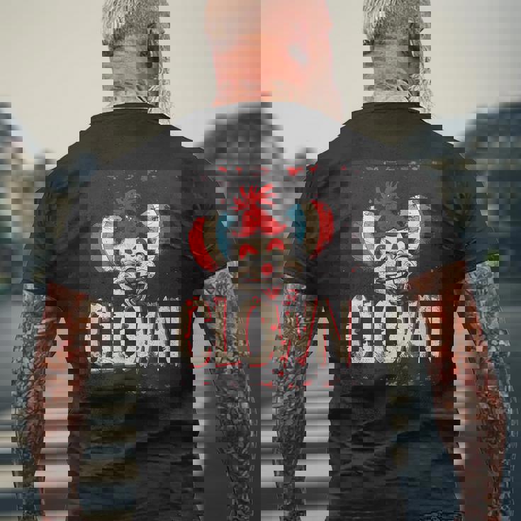 このクラシックなピエロコスチュームで楽しさを抱きしめましょう。 メンズTシャツ バックプリント 高齢者への贈り物