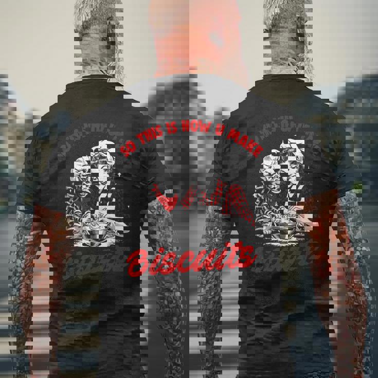 これがビスケット・キャット・ベーキング・ミーム・ニーディングの作り方です メンズTシャツ バックプリント 高齢者への贈り物