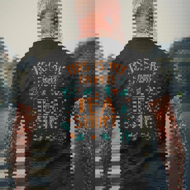 これが私の好きな紅茶のシャツです 恋人 お茶 ダジャレ ドリンク と言っています。 メンズTシャツ バックプリント 高齢者への贈り物