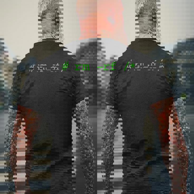 これはしませんRm-RfLinux Unixボックス It Do Not Do This Rm-Rf メンズTシャツ バックプリント 高齢者への贈り物