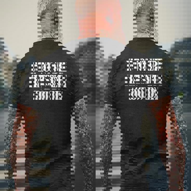 こんなにいいアイデアだとは思えない メンズTシャツ バックプリント 高齢者への贈り物