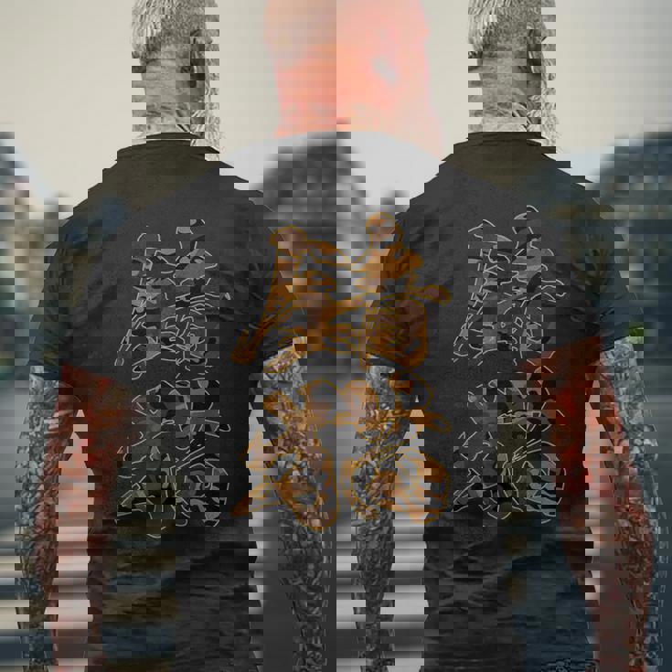 さび猫 ねこ好き おもしろ 漢字 メンズTシャツ バックプリント 高齢者への贈り物