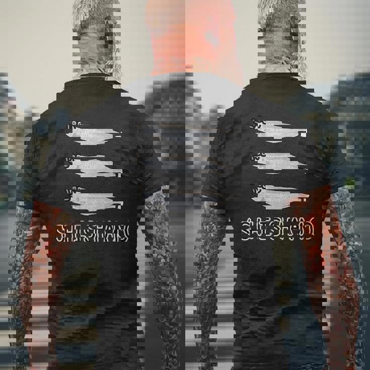 ししゃもさん メンズTシャツ バックプリント 高齢者への贈り物