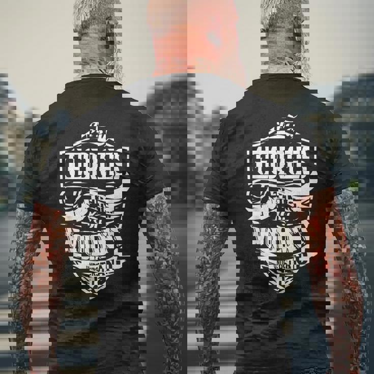 それはジョージズ・シング・ギフトだ メンズTシャツ バックプリント 高齢者への贈り物