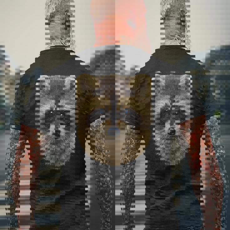 たぬき 狸 メンズTシャツ バックプリント 高齢者への贈り物