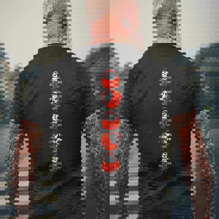 だるま 和柄 おもしろ 福 メンズTシャツ バックプリント 高齢者への贈り物