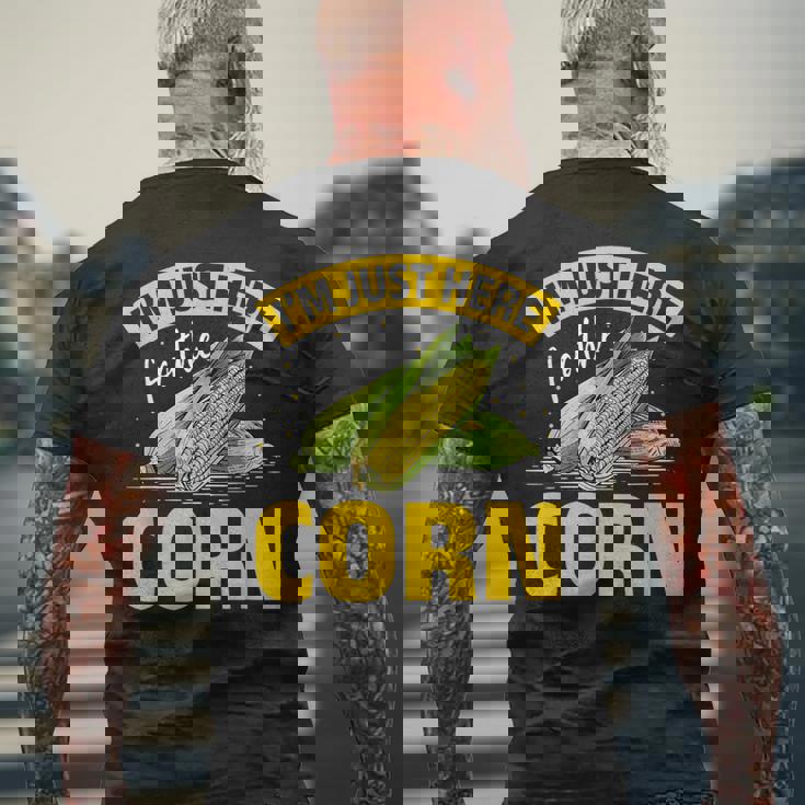 とうもろこし野菜 とうもろこし メンズTシャツ バックプリント 高齢者への贈り物