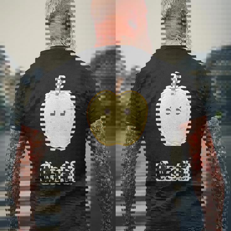 なし 梨 Nashi【変なtシャツ屋さん】秋 果物 ゆるくて かわいい 面白い イラスト メンズTシャツ バックプリント 高齢者への贈り物