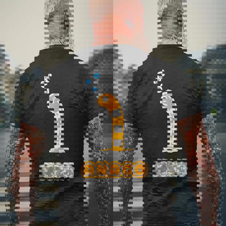 にしきあなご《Anago》【どうぶつフレンズ】水族館 ゆるくて かわいい 面白 動物 イラスト メンズTシャツ バックプリント 高齢者への贈り物