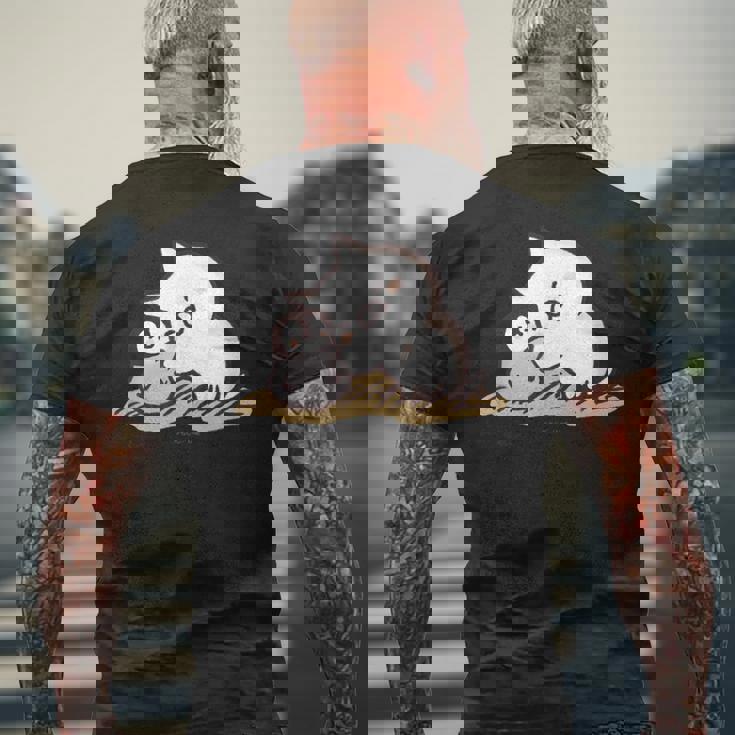 ねこぺん日和 ぎゅっ メンズTシャツ バックプリント 高齢者への贈り物