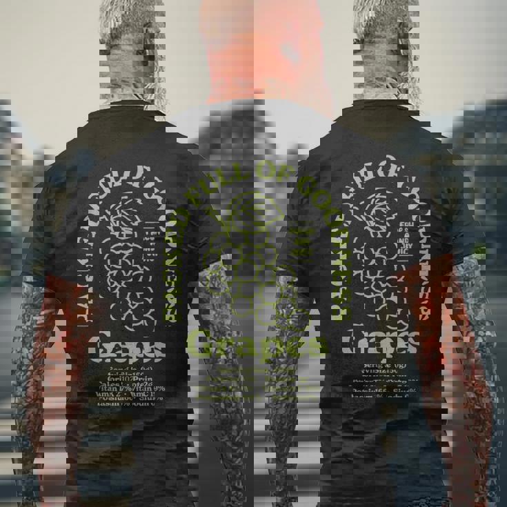 ぶどう メンズTシャツ バックプリント 高齢者への贈り物