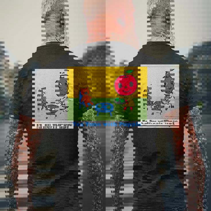 ぷっぷるとお茶会しよう！ メンズTシャツ バックプリント 高齢者への贈り物