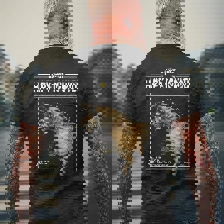 へそてんねこ、うずら 猫 へそ天 鶉 Cat メンズTシャツ バックプリント 高齢者への贈り物