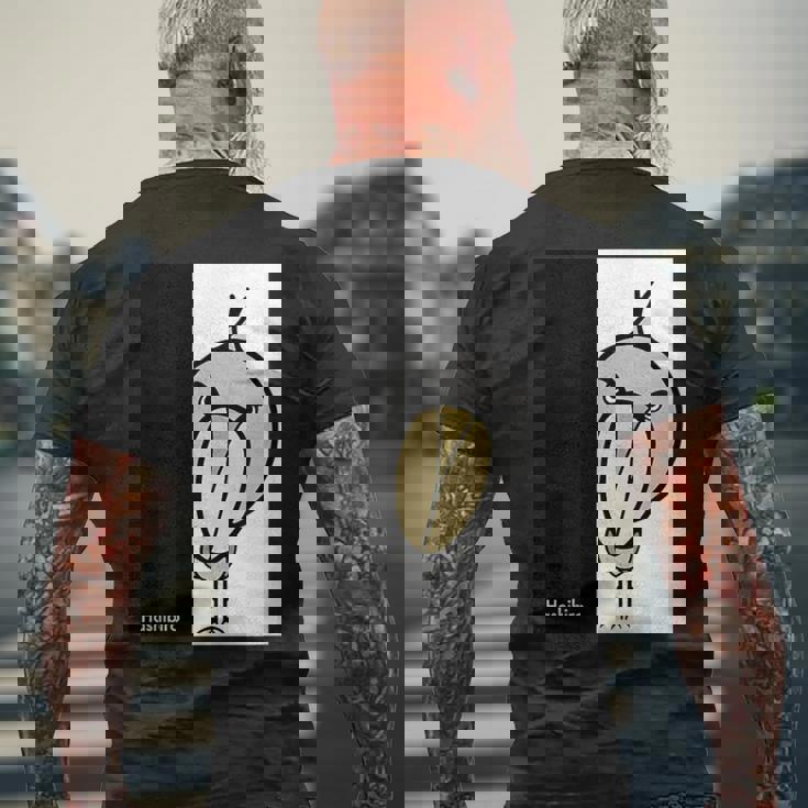 みんな大好きハシビロコウ 動かない鳥 ハシビ郎クラブt 動物園 鳥 おもしろ かわいい 両面プリント メンズTシャツ バックプリント 高齢者への贈り物