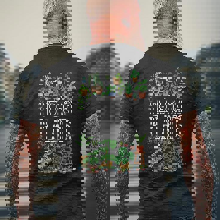 もっと植物が必要です メンズTシャツ バックプリント 高齢者への贈り物